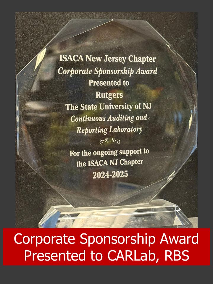 CARLab and Associate Director Honored by ISACA NJ Chapter